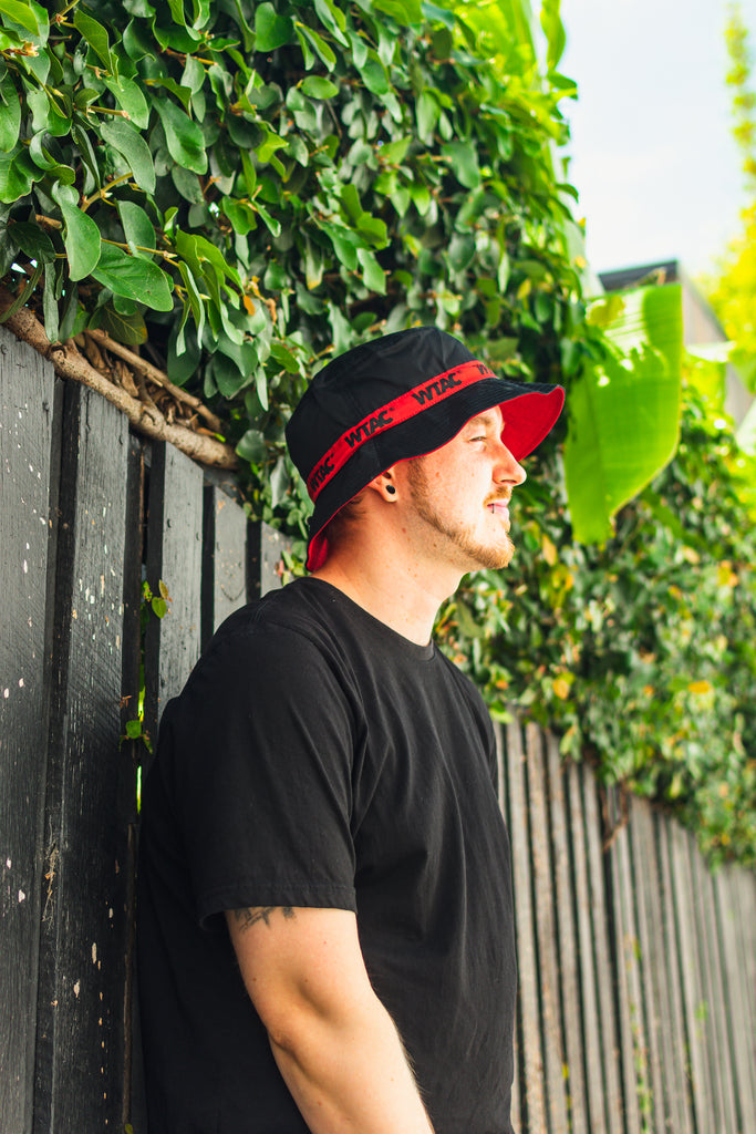 WTAC Bucket Hat - Black / Red