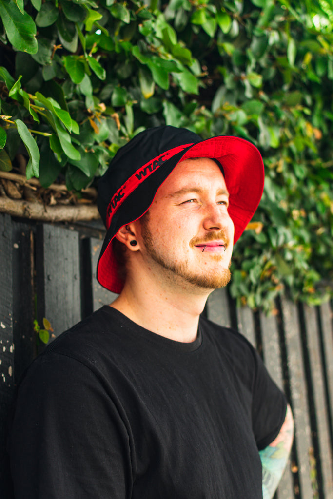 WTAC Bucket Hat - Black / Red